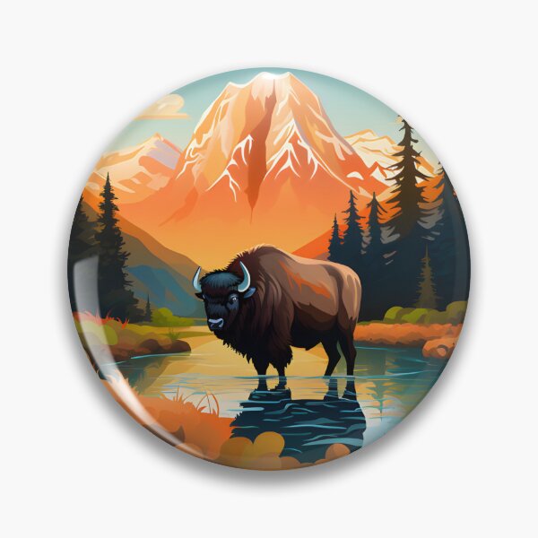 Item preview, Buffalo in Front of a Mountain designed and sold by KSimpson838.