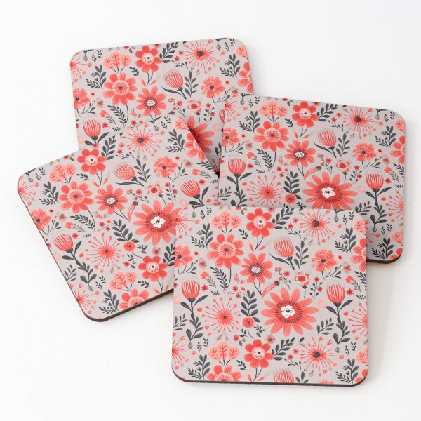 Item preview, bright, orange-red ,flowers designed and sold by Icon-Network.