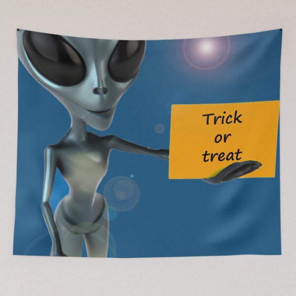 Aperçu de l'œuvre Des bonbons ou un sort pour les extraterrestres créée et vendue par mindgoop.