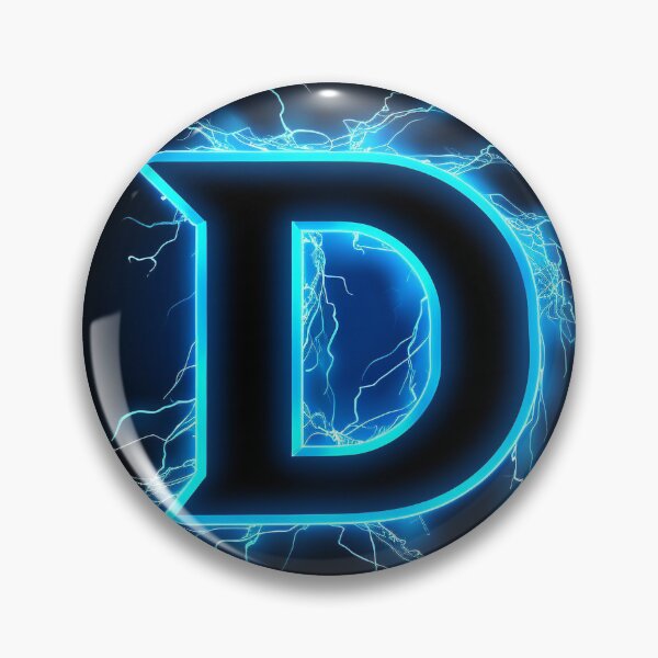 Item preview, Blue Neon Letter D designed and sold by FireFXStudio.