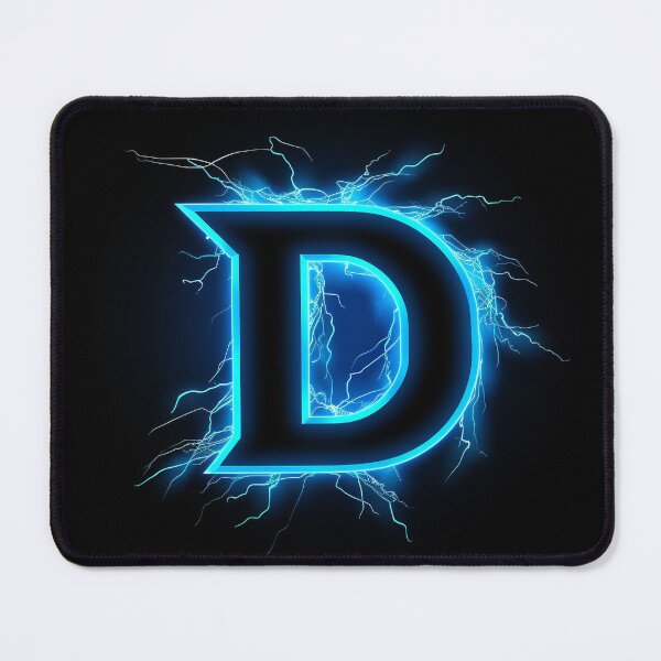 Item preview, Blue Neon Letter D designed and sold by FireFXStudio.