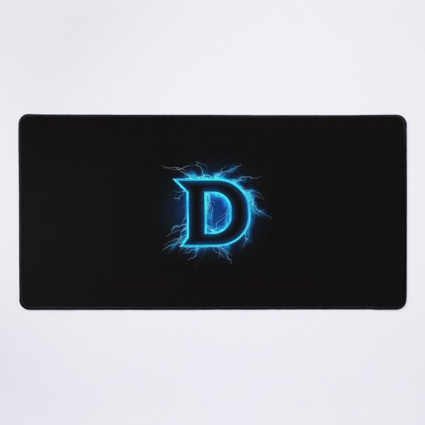 Item preview, Blue Neon Letter D designed and sold by FireFXStudio.