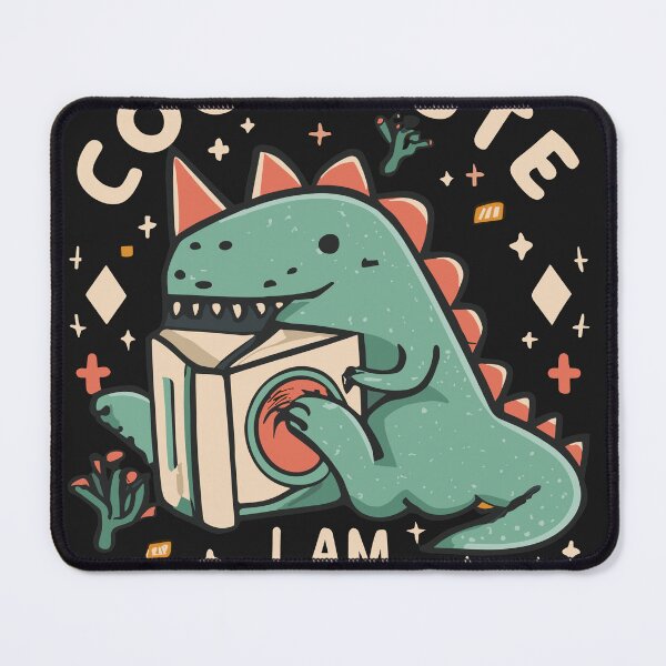 Item preview, Cool Cute Dinosaurs Reading and says Im Bookish Trex Book addicts, Book lovers designed and sold by OlivedesignsIN.