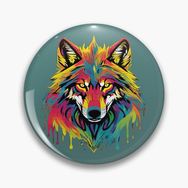 Item preview, Vibrant Psychedelic Wolf Graphic Art  designed and sold by MCDPShop.