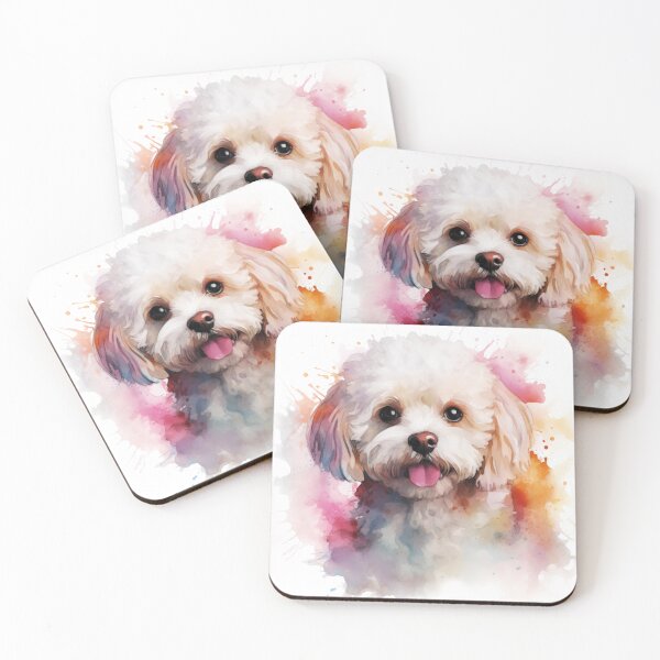 Item preview, Drawing of Poodle Toy Dog, Bichon, Poodle, Puppy, Cute Animal, Animal, Pet, Drawing, Water Color, Nature, Sea life designed and sold by puppynpaw.