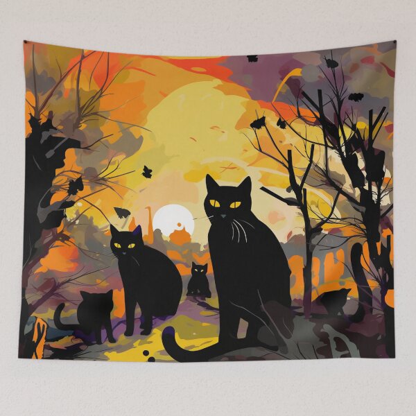 Item preview, Scary Evening With Cats designed and sold by Hashola Designs.