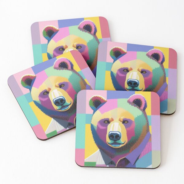 Item preview, Colorful Patchwork bear  designed and sold by Roxburylane.
