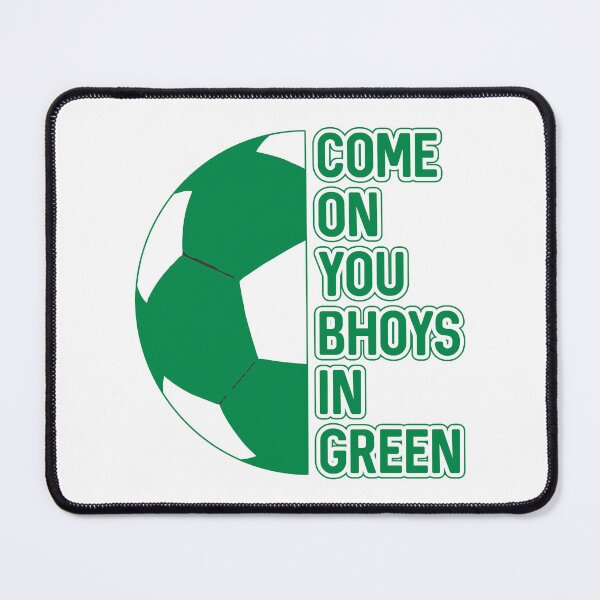 Item preview, COME ON YOU BHOYS IN GREEN, Glasgow Celtic Football Club Green and White Ball and Text Design designed and sold by MacPean.