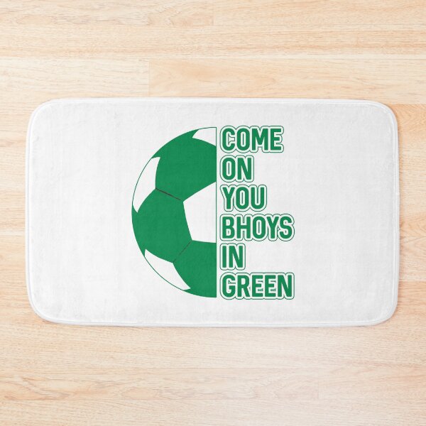 Item preview, COME ON YOU BHOYS IN GREEN, Glasgow Celtic Football Club Green and White Ball and Text Design designed and sold by MacPean.