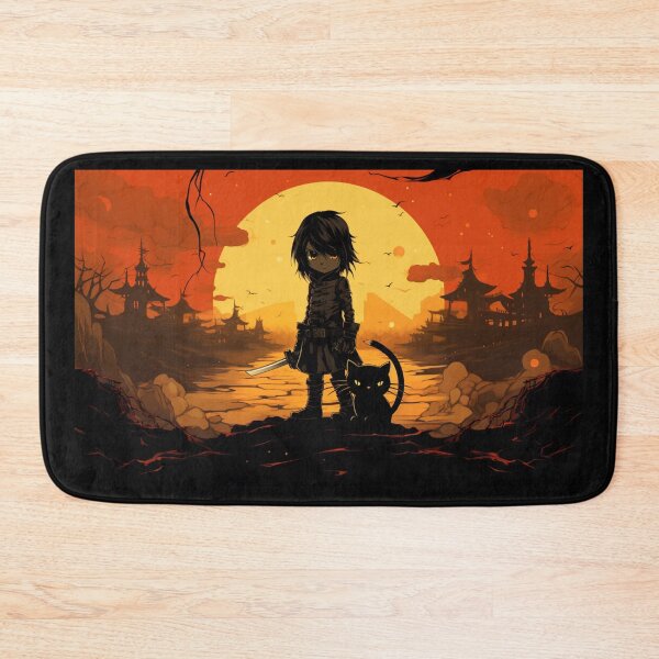 Item preview, Sunset Little Samurai with black tat valley designed and sold by GrinGalore.