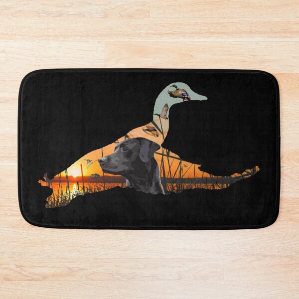 Item preview, Black Labrador and Flying Mallards Sunrise designed and sold by LifeCrush.