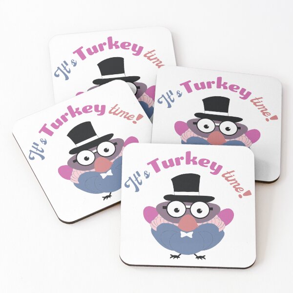 Item preview, Turkey time! | Turkey with Pilgrim Hat | Thanksgiving designed and sold by KnockingLouder.