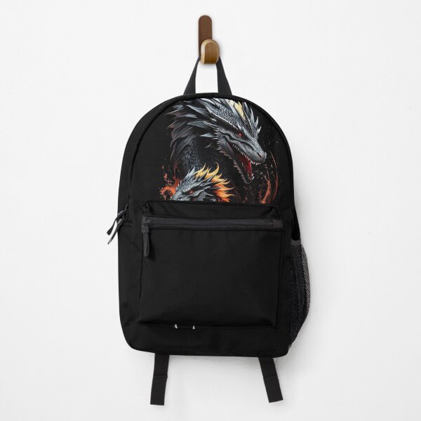 Item preview, Twin fiery dragons in the dark designed and sold by ArtVibeInk.
