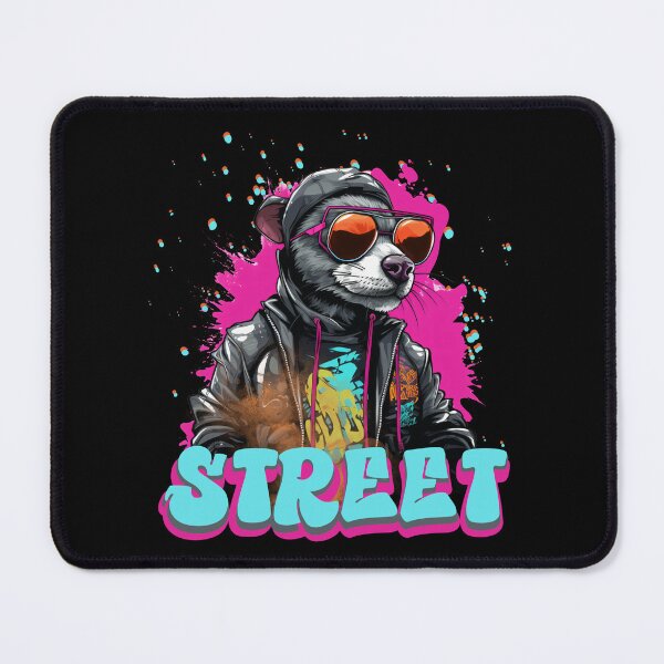 Item preview, Colorful Rat Street Life Rat Blue and Pink designed and sold by Madlen-moon.