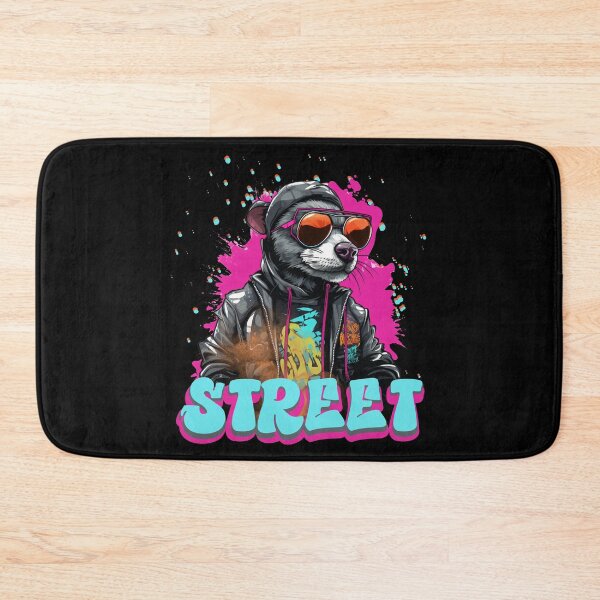 Item preview, Colorful Rat Street Life Rat Blue and Pink designed and sold by Madlen-moon.