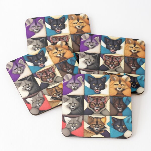 Item preview, Furry creatures Patchwork quilt  designed and sold by Roxburylane.