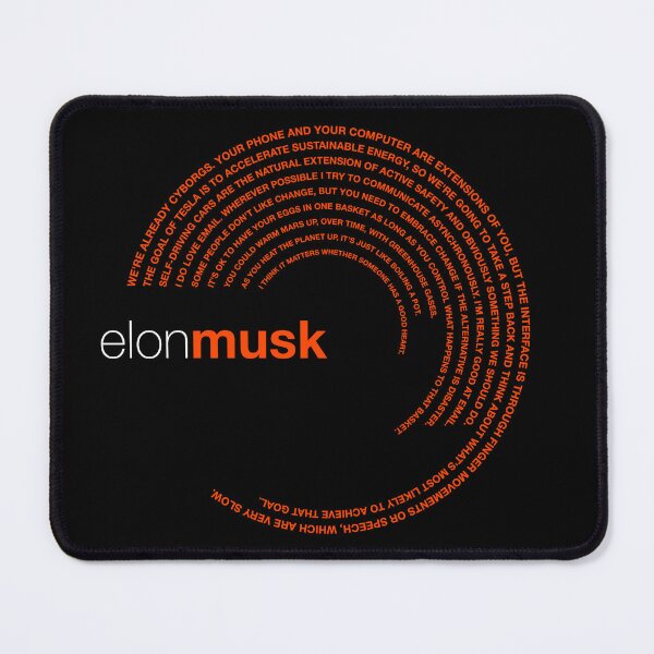 Artikelvorschau, Poster mit berühmten Zitaten von Elon Musk [orangerot] entworfen und verkauft von CMYKStudio.