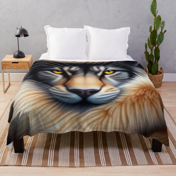 Item preview, Cat under fur blanket designed and sold by Roxburylane.
