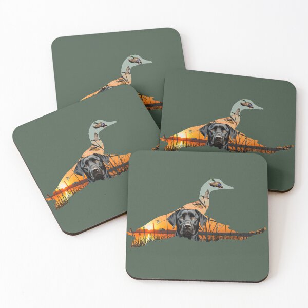 Item preview, Black Labrador and Flying Mallard Sunrise designed and sold by LifeCrush.