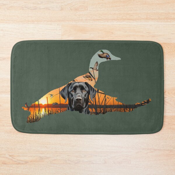 Item preview, Black Labrador and Flying Mallard Sunrise designed and sold by LifeCrush.