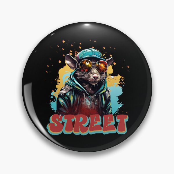 Item preview, Colorful Rat Street Life Rat Red and Blue designed and sold by Madlen-moon.