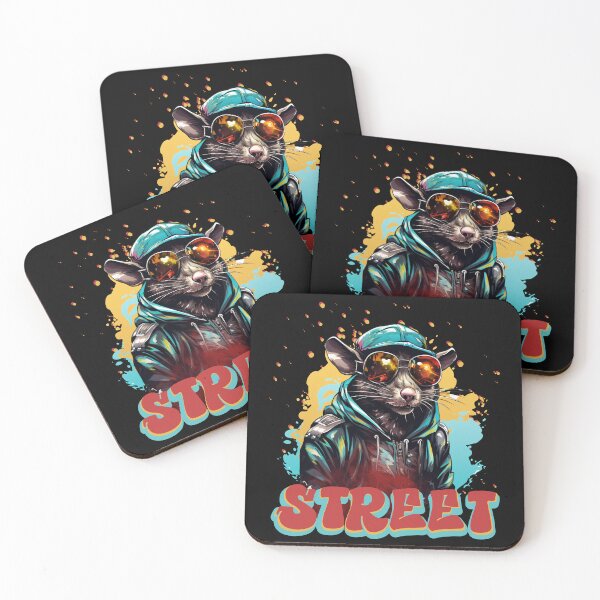 Item preview, Colorful Rat Street Life Rat Red and Blue designed and sold by Madlen-moon.