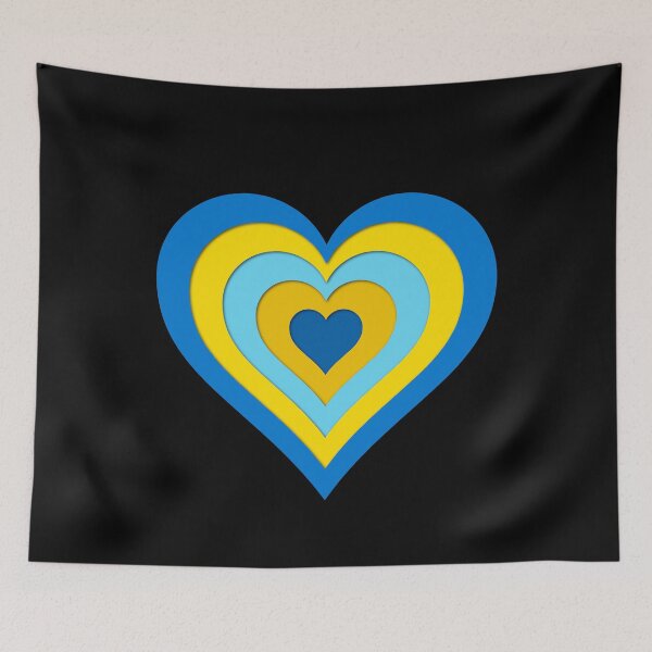 Item preview, Ukrainian Heart Ukrainian Pride Heartfelt Blue and Yellow Ukraine Flag  designed and sold by Aide.