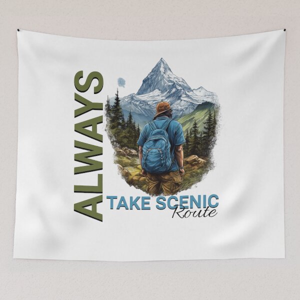 Item preview, Always take scenic route - exploretheworld - Visiting Places - aroundtheworld - Die Wanderlust – outdoorlife – exploremore – Sundown adventure – Adventure capitalist. designed and sold by JansenGS.
