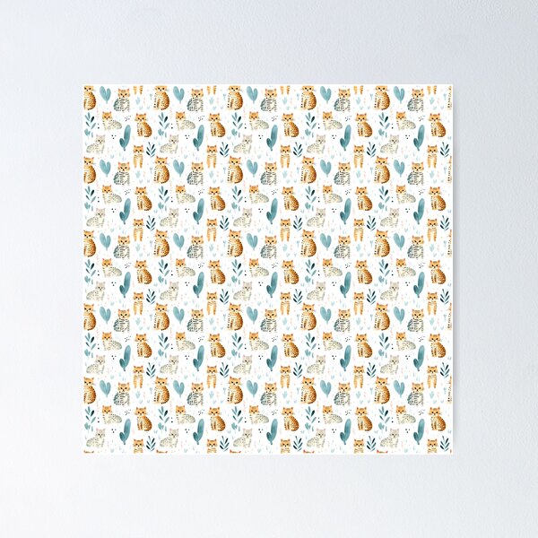 Artikelvorschau, Whimsical Ocelot: Enchanting Watercolor Art Print entworfen und verkauft von qoodesignstudio.