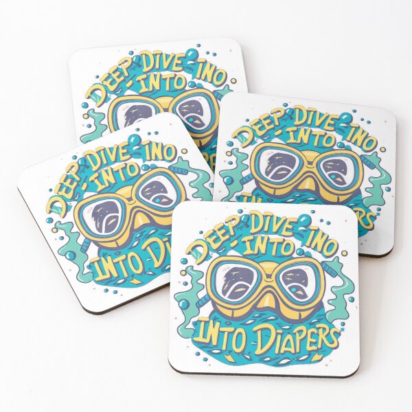 Item preview, deep dive into diapers  designed and sold by PintSizedPixel.