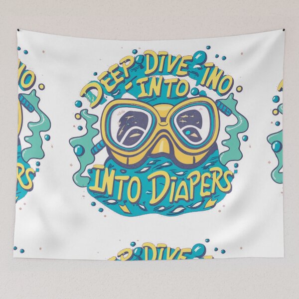 Item preview, deep dive into diapers  designed and sold by PintSizedPixel.