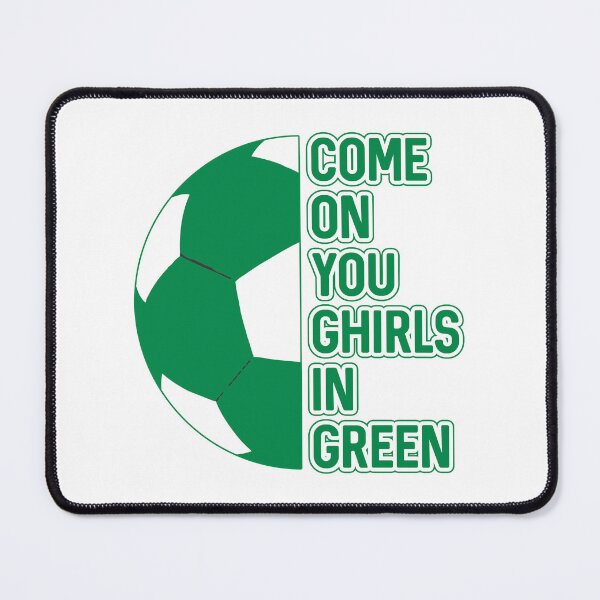 Item preview, COME ON YOU GHIRLS IN GREEN, Glasgow Celtic Football Club Green and White Ball and Text Design designed and sold by MacPean.