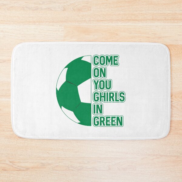 Item preview, COME ON YOU GHIRLS IN GREEN, Glasgow Celtic Football Club Green and White Ball and Text Design designed and sold by MacPean.