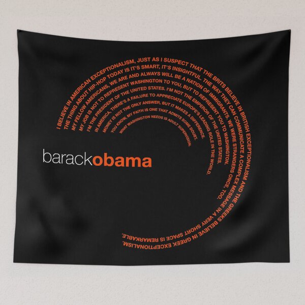 Item preview, Barack Obama famous quotes poster [orangered] designed and sold by CMYKStudio.