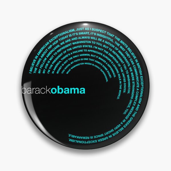 Item preview, Barack Obama famous quotes poster [aqua] designed and sold by CMYKStudio.