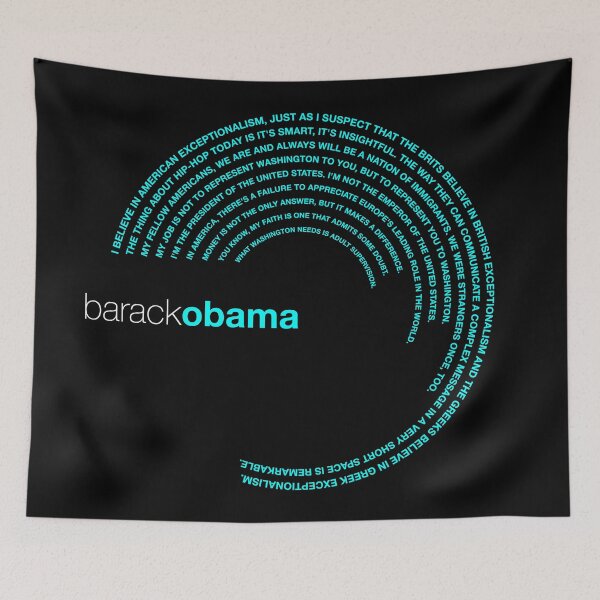Item preview, Barack Obama famous quotes poster [aqua] designed and sold by CMYKStudio.