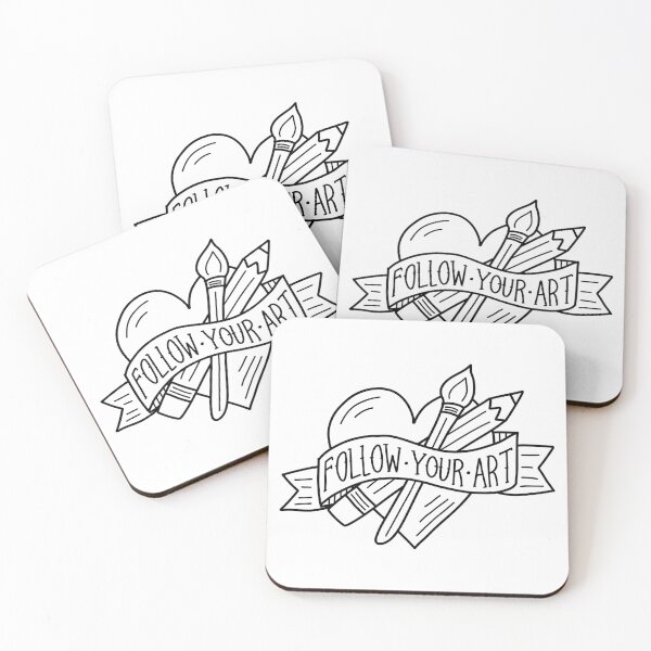 Item preview, Follow Your Art (black outline) designed and sold by Design Minds Boutique.