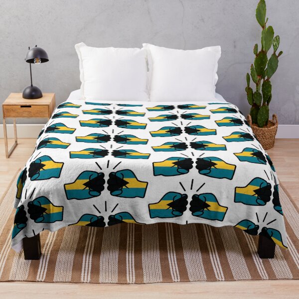 We Run Tings, Bahamas (Caribbean/West Indian Themed Merchandise) Throw Blanket