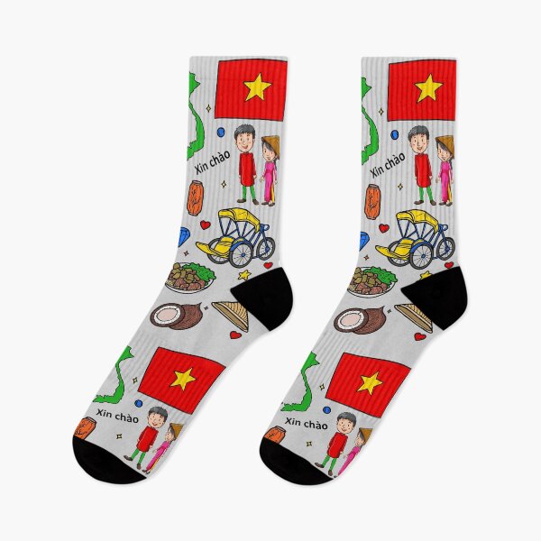 Item preview, I love Vietnam. Hand drawn Vietnamese Landmarks, flag and map designed and sold by mashmosh.