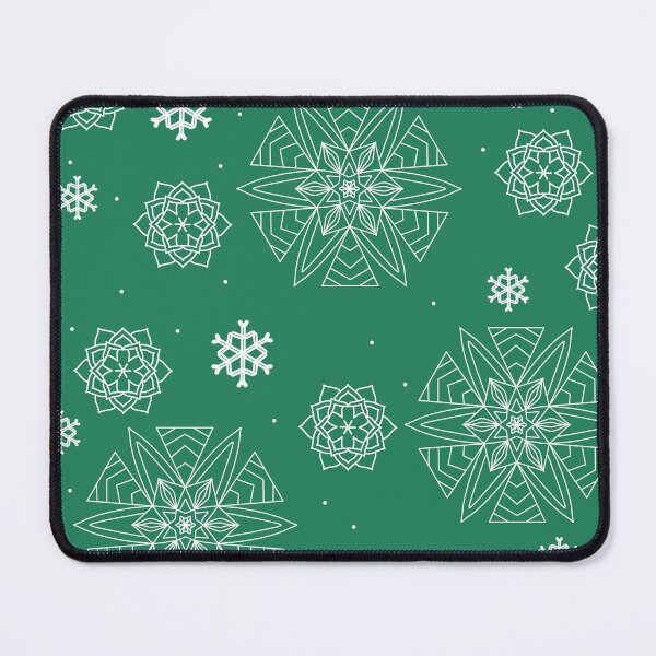 Item preview, Snowflake Mandalas in Winter Green designed and sold by Aureusglow.