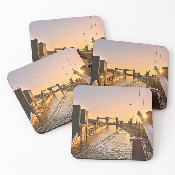 Item preview, Sunrise At Olmsted Locks And Dam Kentucky designed and sold by LisaWootenPhoto.