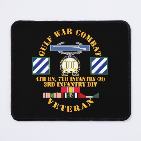 Item preview, Army - Gulf War Combat Infantry Vet w 4th Bn 7th Inf - 3rd ID SSI designed and sold by Military Insignia Products.