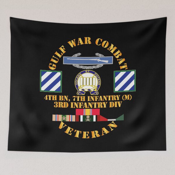 Item preview, Army - Gulf War Combat Infantry Vet w 4th Bn 7th Inf - 3rd ID SSI designed and sold by Military Insignia Products.
