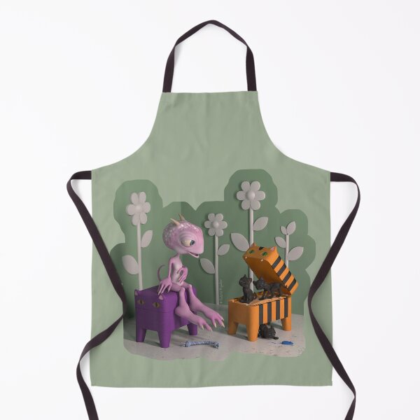 Item preview, Conversation between 3 kittens and a creature designed and sold by Roberta Angiolani.