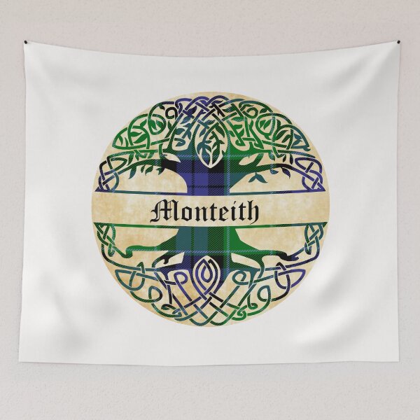 Item preview, Monteith Tree of Life Clan Scottish Surname tartan designed and sold by BagTown Clans.