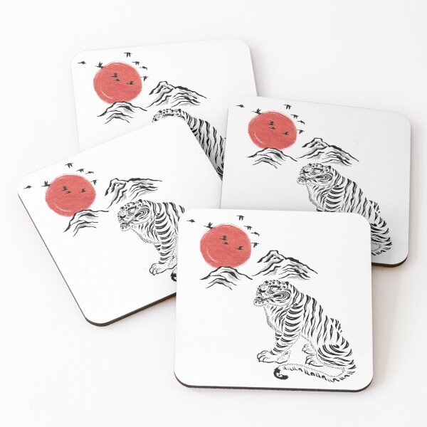Item preview, Korean painting with a tiger on it designed and sold by zzzozzo.