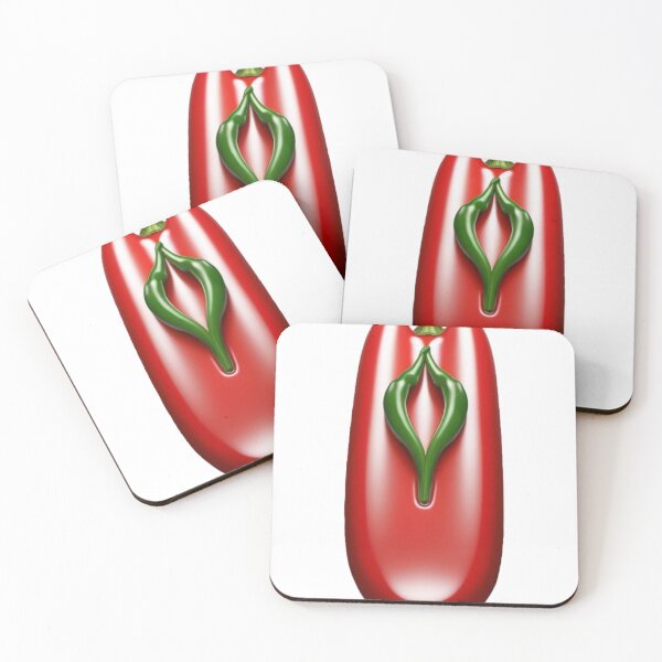 Artikelvorschau, Eine rote Paprika, aus der zwei grüne Paprika herausragen entworfen und verkauft von Mido-artister.