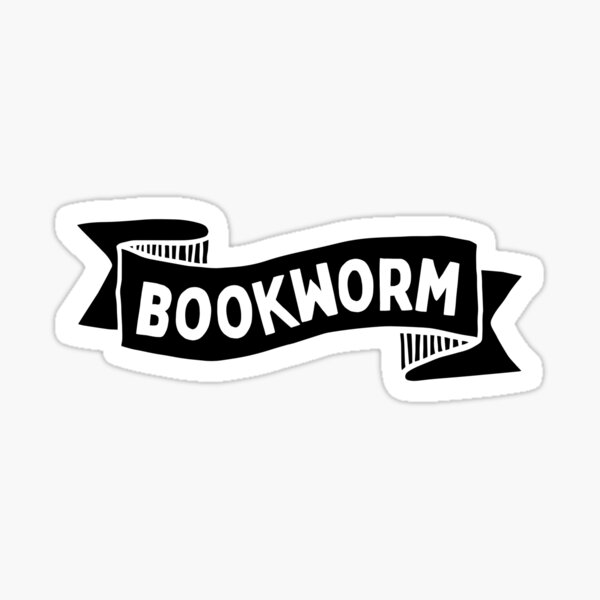 Artikel-Vorschau von bookworm ribbon banner black, designt und verkauft von catdiasart.