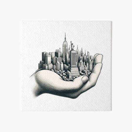 絵画 VERRIER NEWYORK CITY IN THE PALM OF YOUR New York City In The Palm Of Your Hand – VERRIER HANDCRAFTED