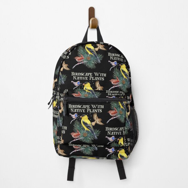 Item preview, Birdscape With Native Plants Colorful Wildlife Design designed and sold by EarthArtDesigns.